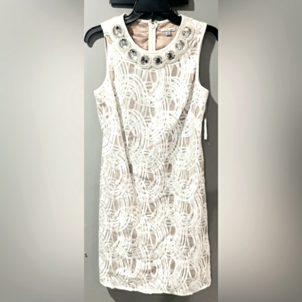 Liliana Jeweled Ivory Dress